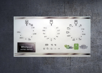 Whirlpool AKP 951, AKP 925 compatible panel fascia sticker set. (image for) Whirlpool AKP 951, AKP 925 compatible panel fascia sticker set.