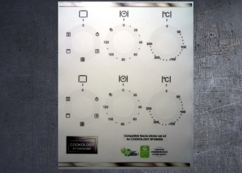 Cookology SFO60SS, SFO60BK Compatible fascia sticker set x2. (image for) Cookology SFO60SS, SFO60BK Compatible fascia sticker set x2.