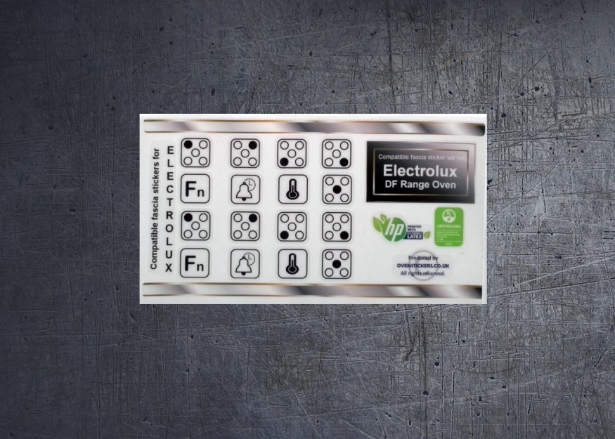 (image for) Electrolux duel fuel range oven compatible fascia stickers. - Click Image to Close