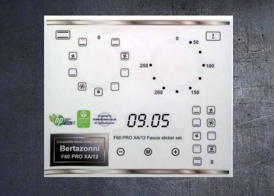 (image for) Bertazzoni F60 PRO XA/12 compatible fascia sticker set. - Click Image to Close