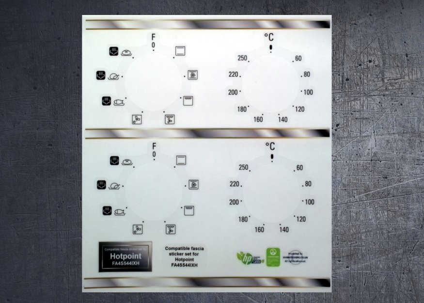 (image for) Hotpoint FA4S 544 IX H Compatible fascia sticker set. - Click Image to Close