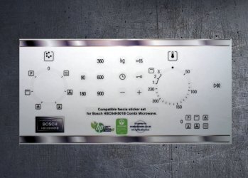 (image for) Bosch HBC84H501B compatible combi microwave sticker set.