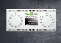 (image for) Hotpoint SA2 840 P IX compatible fascia sticker set.